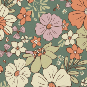 Coton Sylvie vert orange