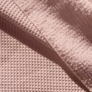 Tissus maille nid d'éponge Blush