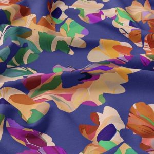 Viscose Maccha bleu rose